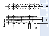 Dimensions<!--Leaf Chains AL and BL Series--> Dimensions<!--Leaf Chains AL and BL Series-->