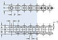 Dimensions<!--ANSI Roller Chain Heavy Series-->